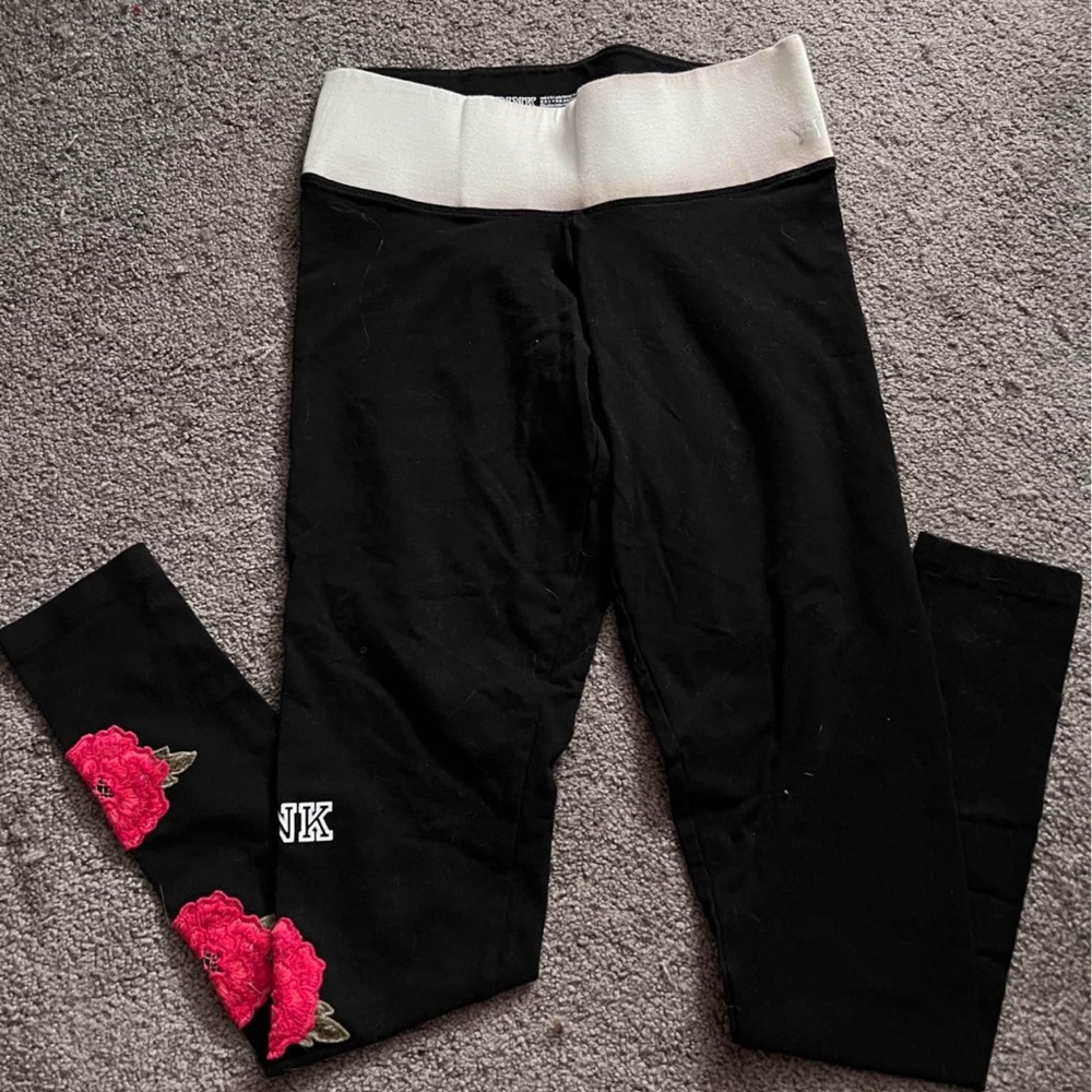 PINK rose leggings